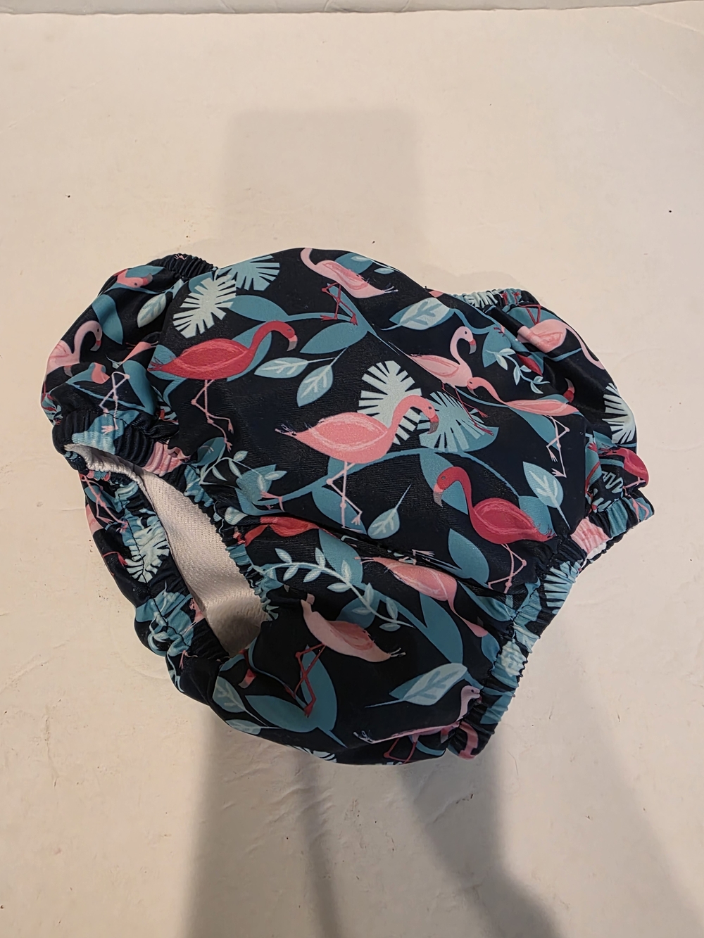 Iplay 50+ Spf 24 Months Flamingo Print Swim Diaper Cover - Navy Background